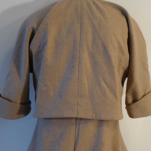 Women Cynthia Rose 2pc Camel Tank Dress W/Matching Crop Blazer S - Picture 6 of 11